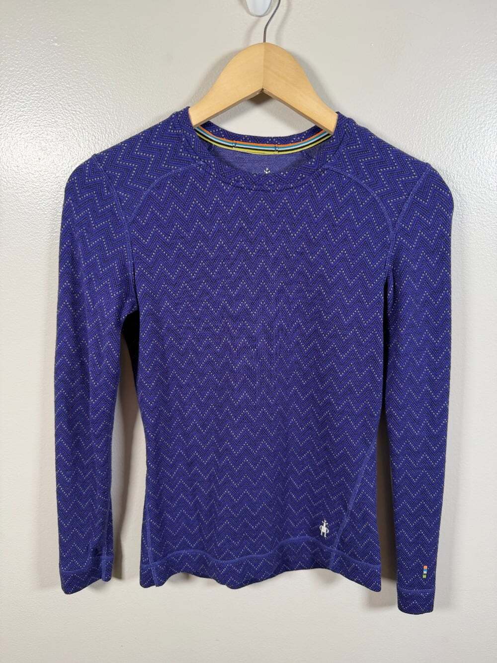 Smartwool 250 Merino Wool Base Layer Long Sleeve Womens Sz Small Purple Hiking